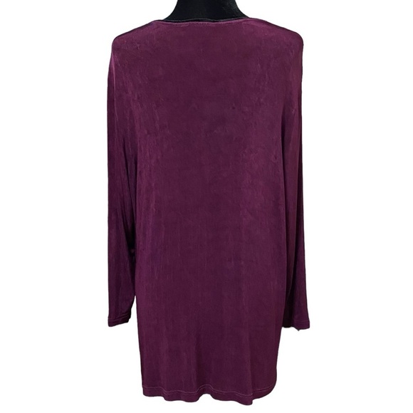 Carole Little Purple Button Cardigan Sweater 16W Lagenlook Boho Layering - Picture 4 of 7